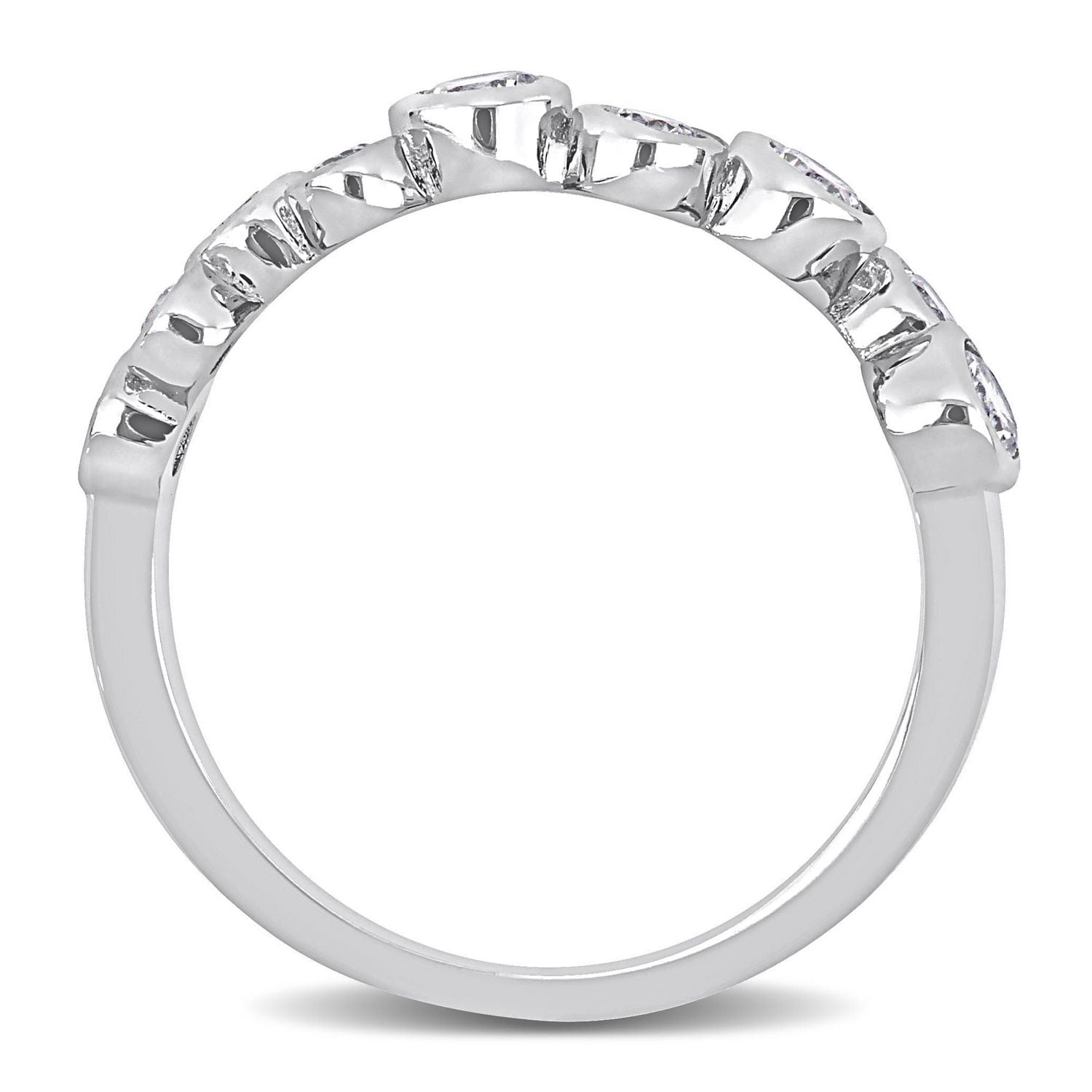 Bague de Miabella avec 1-1/5 Carat PBT de Zircon cubique en argent sterling