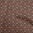 thumbnail image 1 of oneOone Rayon Brown Fabric Bird Sewing Craft Projects Fabric Prints By Yard 56 Inch Wide, 1 of 5