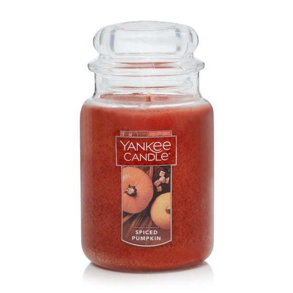 Yankee Candle Bougie Parfumée, Citrouille Épicée, Grande Bougie en Pot Originale, 110-150 Heures de Combustion, 22 oz