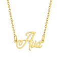 thumbnail image 1 of KISPER Collier Pendentif Prénom Personnalisé en Acier Inoxydable Plaqué Or 18K, Ava, 1 of 6
