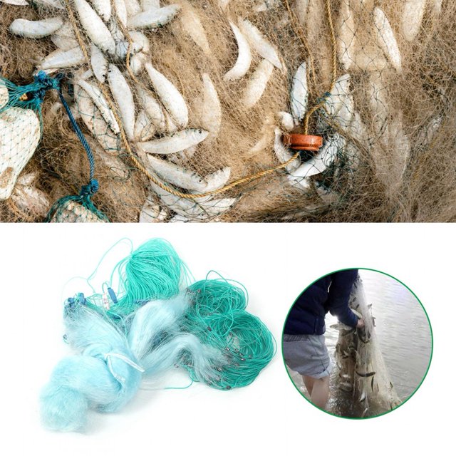 LHCER Fish Net, Fishing Cast Net, 50m Fishing Net, For Saltwater Freshwater