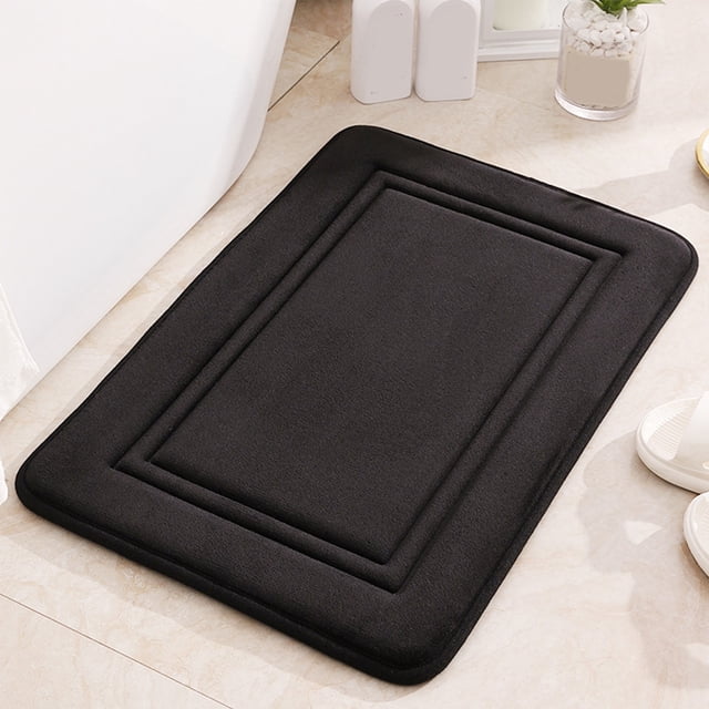 Dvkptbk Bathroom Rug Blanket Thick Striped Foam Bath Rugs Soft Absorbent Velvet Bathroom Mats Non-Slip Bottom Machine Washable Bathmat Carpet Rug Room Decoration for Wash Floor Bathroom Accessories