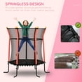 thumbnail image 4 of Soozier Trampoline pour Enfants de 63 Pouces avec Filet de Protection pour l'Intérieur, Rouge, 4 of 10