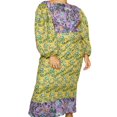 thumbnail image 1 of Robe Midi à Imprimé Floral Vintage avec Manches Longues pour Femme, 1 of 6