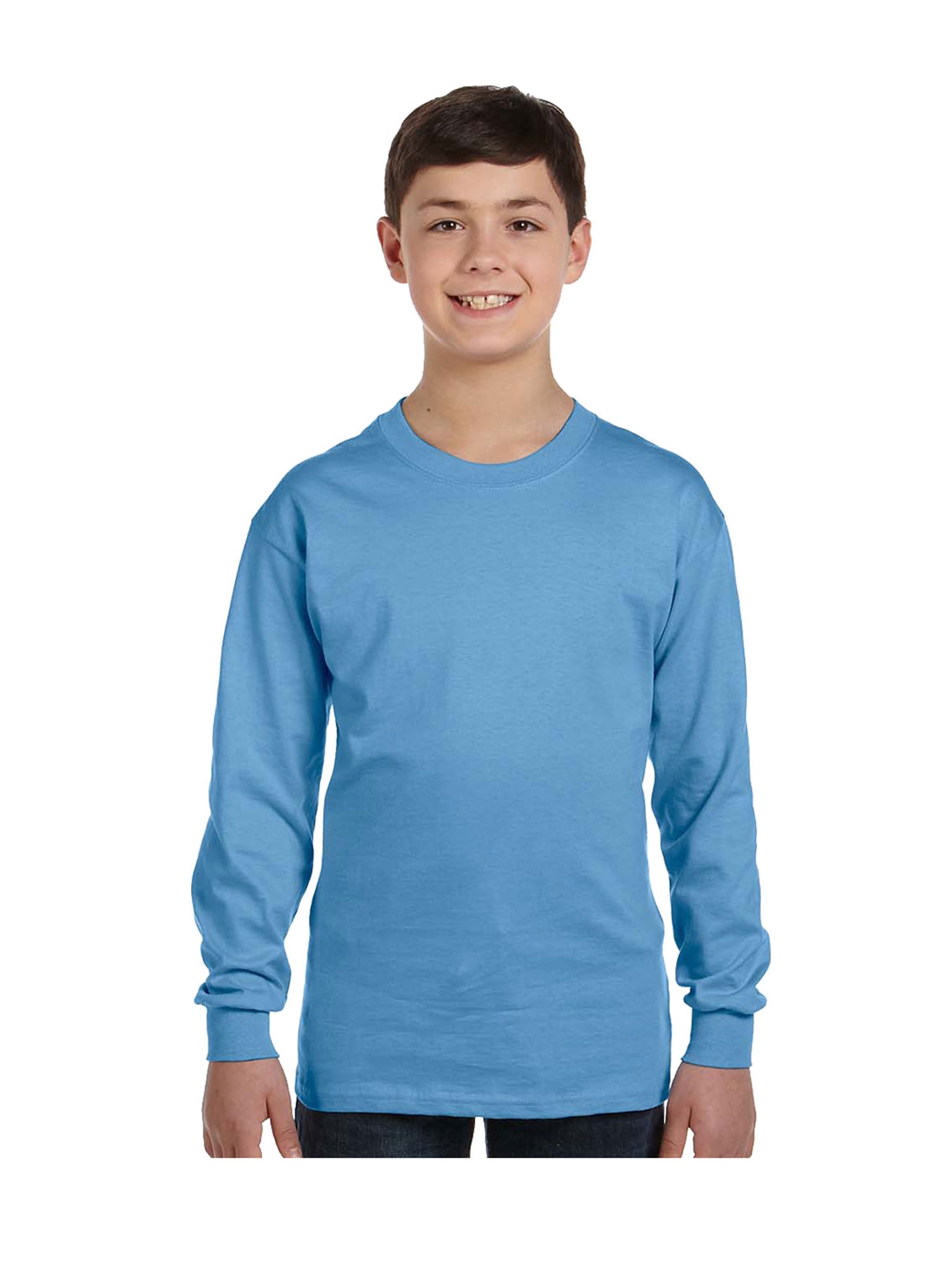 Gildan T-Shirt à Manches Longues Col Rond Sans Couture pour Grands Garçons, Style G5400B