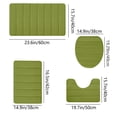 thumbnail image 3 of Living Room Rug Memory Foam Bath Mat 4 Set Bathroom Rugs for 4 Pcs Toilet Mats Universal Soft Comfortable Water Absorption Non-Slip Thick Machine Washable Easier To Dry Dark Baby Mat for Floor, 3 of 9
