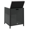 thumbnail image 3 of vidaXL 9 Piece Outdoor Dining Set Poly Rattan and Acacia Wood Black, 3 of 5