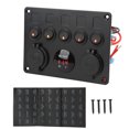 thumbnail image 2 of 5 Gang Switch Panel Waterproof 12-24V LED Switch Panel with Digital Voltmeter Backlit, 2 of 7
