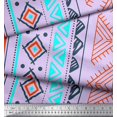 thumbnail image 3 of Soimoi Cotton Voile Fabric Aztec Geometric Printed Fabric 1 Yard 56 Inch Wide, 3 of 3