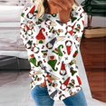 thumbnail image 1 of Costumes de Noël en Liquidation Col Rond Mode Décontractée Manches Longues Chandail à Imprimé de Noël Hauts Blouse Chandail Surdimensionné pour Femmes, 1 of 5