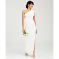 thumbnail image 1 of Adrianna Papell Robe de Soirée Fourreau Maxi Blanche Sans Manches à Encolure Asymétrique pour Femme Taille 12, 1 of 1