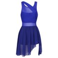 thumbnail image 1 of LiiYii Robe de Ballet Sans Manches en Maille Fluide pour Femmes Costume de Danse Lyrique pour Performance sur Scène Bleu Royal TP, 1 of 8