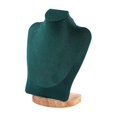 thumbnail image 3 of Milaget Necklace Display Chain Bust Stand Holder Decor for Showcase Store Countertop 23 cm Green Velvet, 3 of 9
