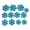 Blue, variant on Non-Stick Pan Protector Pad 12-Piece Set Insulated Non-Woven Heat-Resistant Kitchen Stackable Cookware Protector