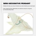 thumbnail image 2 of OULII Bird Wall Decor 1Pack 11X7CM White Fabric For Indoor And Outdoor Use, 2 of 7