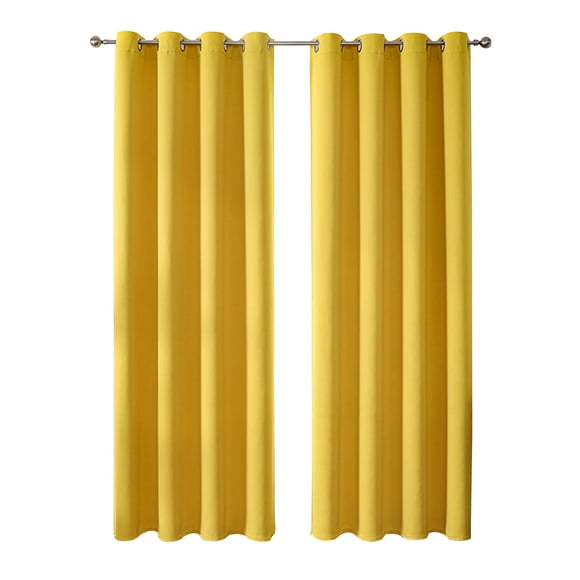 Bwiyojiz Lot de 2 Pcs Rideaux et Draperies en Tissu 39,37 Pouces L X 51,18 Pouces H Paire de Panneaux de Rideaux 39 Pouces X 51 Superposition Élégante pour Chambre Décoration de la Maison, Jaune, Cadeaux pour Ami