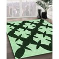 thumbnail image 3 of Ahgly Tapis Rectangulaire Lavable en Machine Intérieur Transitionnel Vert Forêt Foncé, 5 Pieds x 7 Pieds, 3 of 7