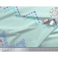thumbnail image 3 of Soimoi Green Poly Georgette Fabric Aztec Geometric Print Fabric by Yard 42 Inch Wide, 3 of 3