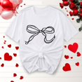 thumbnail image 1 of Offre à Durée Limitée Iumwxz T-Shirts Basiques Décontractés Plissés et Amples pour Femmes Blouses pour Femmes T-Shirts Graphiques à Nœud Col Rond Manches Courtes Hauts Blouse pour Dames Doux et Confortables pour Faire des Courses, 1 of 4