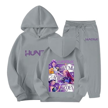 Girls Outfits&Set Girls Tracksuit Winter Warm Pullover Hoodie With Pants Kids Casual Outfit Cute Printed Jogger Two Piece