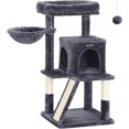 thumbnail image 1 of Cat Tree Small Cat Tower with Widened Perch for Large Cats Indoor Kittens cm MultiLevel Cat Condo Scratching Posts and Ramp Door Cat Cave Cat Basket Light UPCTW, 1 of 9