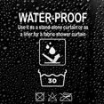 thumbnail image 4 of Doublure de Rideau de Douche Noire Extra Longue en Plastique 79 Pouces L x 71 Pouces L, 4 of 5