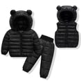 thumbnail image 2 of RXIRUCGD Boys' And Girls' Winter Lightweight Jacket Set( Black, Size:4-6 Years ), 2 of 3