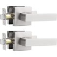 thumbnail image 1 of Leviers Mats pour Porte de Passage, Poignées Carrées pour Hall et Garde-Robe, Poignées de Porte Robustes pour Intérieur, Ensembles de Leviers Anti-Blocage Réversibles pour Porte Droitier/gauche, 1 of 9