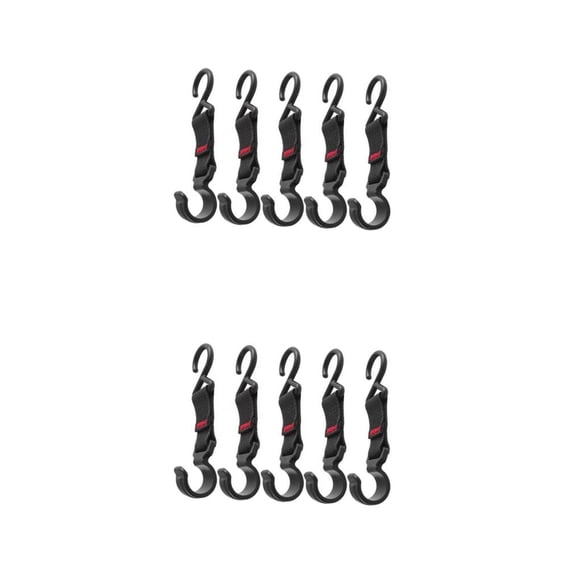 Ruiboury 5pcs Nylon 5pcs Strap S-Hook Awning Brackets Storage Hooks Camping Hanging Hook 2Set