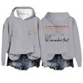 thumbnail image 1 of Chandail à Capuche Oversize pour Femmes avec Slogan Graphique, Manches Longues, Esthétique avec Poches, 1 of 2