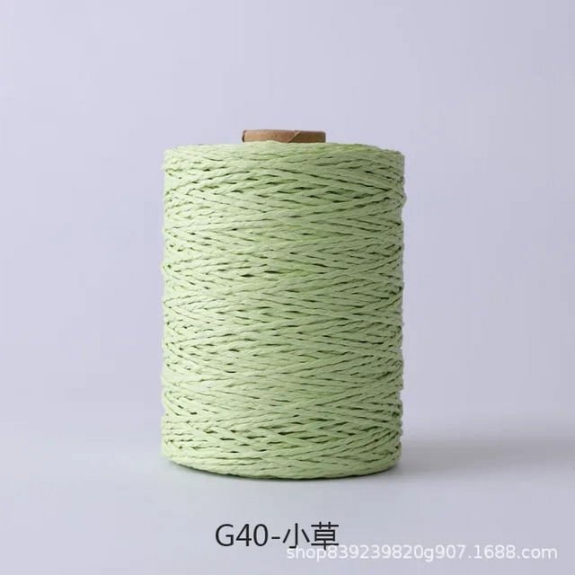 280 Meter Colorful Threads Natural Raffia Straw Yarn for Bag Handbag Cushion Basket Hat Knitting Material Crochet Yarn Handcraft