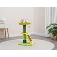 thumbnail image 3 of Vibrant Life 24" Sunflower Cat Sisal Scratching Post with Soft Perch, Scratching Ramp, Green/Yellow, 3 of 8