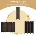 thumbnail image 4 of Costway 6-Panel Room Divider 6Ft Weave Fiber Folding Privacy Screen Brown, 4 of 10