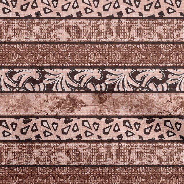 oneOone Cotton Cambric Chocolate Brown Fabric Mix Block Pattern Sewing Material Print Fabric By The Yard 42 Inch Wide