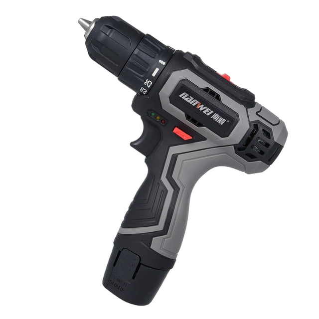 Drill Cordless Drill Sets Electric Drill 25+1 Torque Setting for Home Reconstruction, DIY Handicrafts, Woodworking, Landscaping Work, Car Maintenance 2PCS 16.8V 1500mah Battery, US