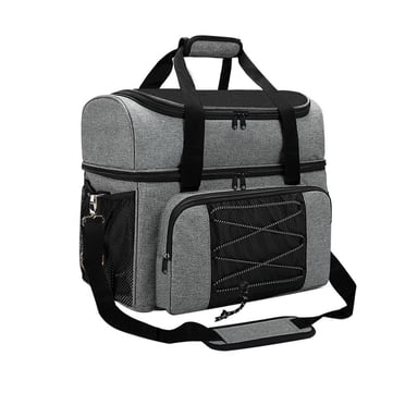 Sac de Quilles pour 2 Balles, Sac Fourre-Tout de Quilles Portable avec Porte-Balle Rembourré pour Double Balle et Paire de Chaussures de Quilles jusqu'à Hommes 16
