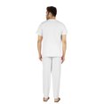 thumbnail image 4 of Inkmeso Solid Nightwear Set For Mens Tshirt And Pants Pajama Set Short Sleeve Pjs Loungewear Set, 4 of 8