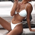 thumbnail image 3 of Neinkie Women's Sexy Bathing Suits Spaghetti Strap Bikini Set Underwire Swimsuit, 3 of 7