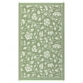 thumbnail image 4 of Nanan 5x8 Waterproof Outdoor Rug, All-Weather Floral Pattern Patio Mat, UV Resistant, Stain Resistant, Easy Clean Plastic Rug for Yard, Deck, Balcony, Camping,Gray Green/Ivory White, 4 of 8