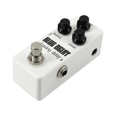 Guitar Simulation Delay Pedal, Electric Guitar Effects Pedal, True Bypass, Zinc Alloy Housing, DC 9V, 6.35mm Input/Output Jack, Delay/Repeat/Lever, 3-Knob Mini Guitar Simulation Delay Effects