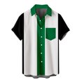 thumbnail image 2 of Dvkptbk Chemise Blouse Décontractée pour Homme à Boutons Imprimés avec Poche, Col Rabattu, Manches Courtes, 2 of 4