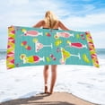thumbnail image 1 of Clearance! Rectangular Beach Towel Fine Fiber Towel Beach Mat Bath Towel Shawl Water Absorbing Portable And Quick Drying All Season Universal Size Large Enough For Sale Items On Sale Or Clearance #79, 1 of 6