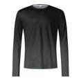 thumbnail image 4 of WEAIXIMIUNG Noël Homme Automne Hiver Décontracté Brossé Col Rond Manches Longues Chemise de Base Haut Blouse, 4 of 4