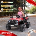 thumbnail image 2 of VOLTZ TOYS Jeep with Angry Face Grill 12V Kids Ride On Car Toy with Open Doors, Realistic Lights and Remote Control - Red, 2 of 6