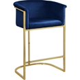 thumbnail image 1 of Meridian Furniture Donatella Navy Velvet Stool, 1 of 5