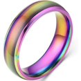 thumbnail image 1 of ORUYROP 4mm Stainless Steel Temperature Sensative Color Changing Wedding Band Mood Ring, 1 of 1