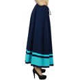 thumbnail image 4 of Bimba Women's Long Maxi Skirt With Contrast Border Boho Skirt With Elastic Waist, 4 of 8