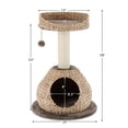 thumbnail image 2 of Gymax 28'' Hand-Made Cat Tree Tower Natural Bowl Shaped w/Perch, 2 of 10