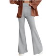 thumbnail image 1 of Plebaso Pantalon Évasé Taille Haute pour Femmes Extensible Mince Legging Décontracté d'Entraînement Bootcut Pantalon de Yoga pour Femmes, 1 of 6