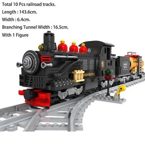 25812 Train à vapeur Retro Trains 3d Kits de modèles Blocs de construction 586pcs Briques Jouets Cadeaux pour Chritmas Jouets d'anniversaire Techniques
